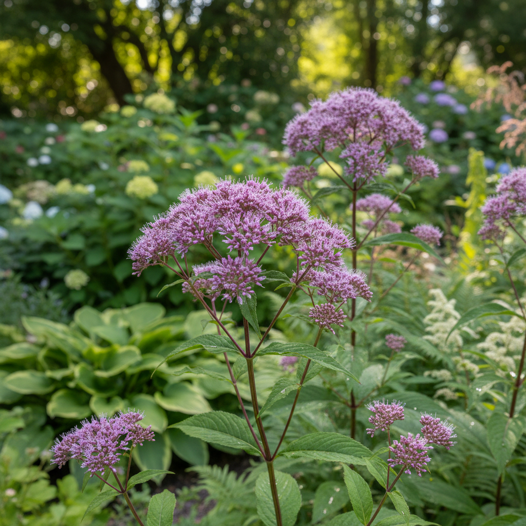 Joe Pye Weed in garden setting