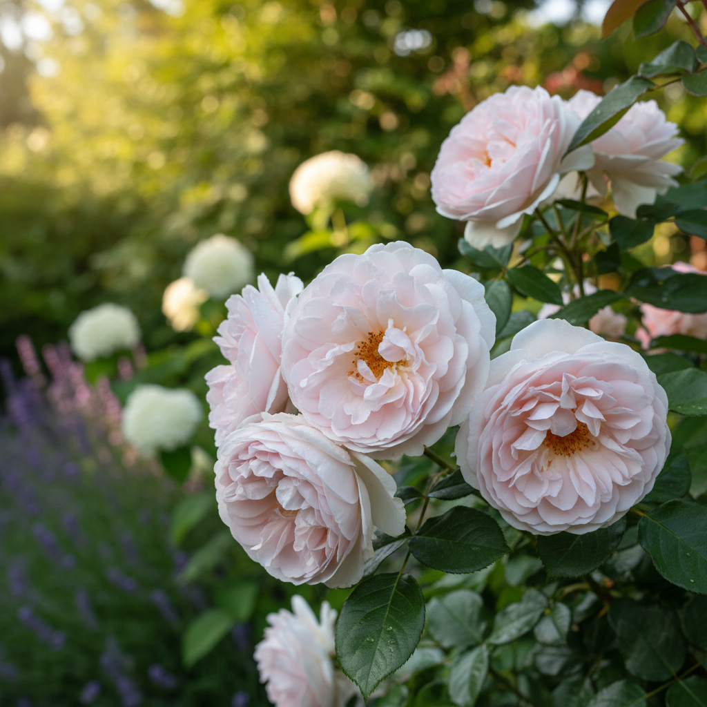 Rose The Generous Gardener in garden setting