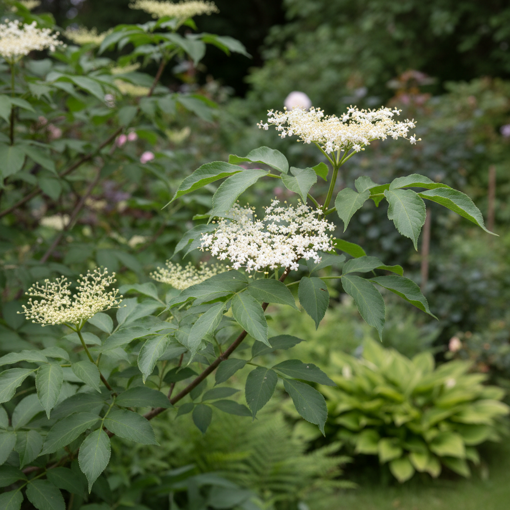 Common Elder in garden setting