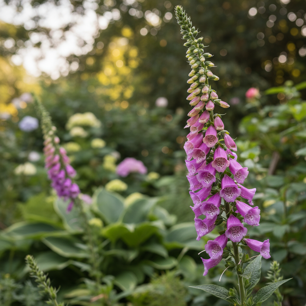 Foxglove in garden setting