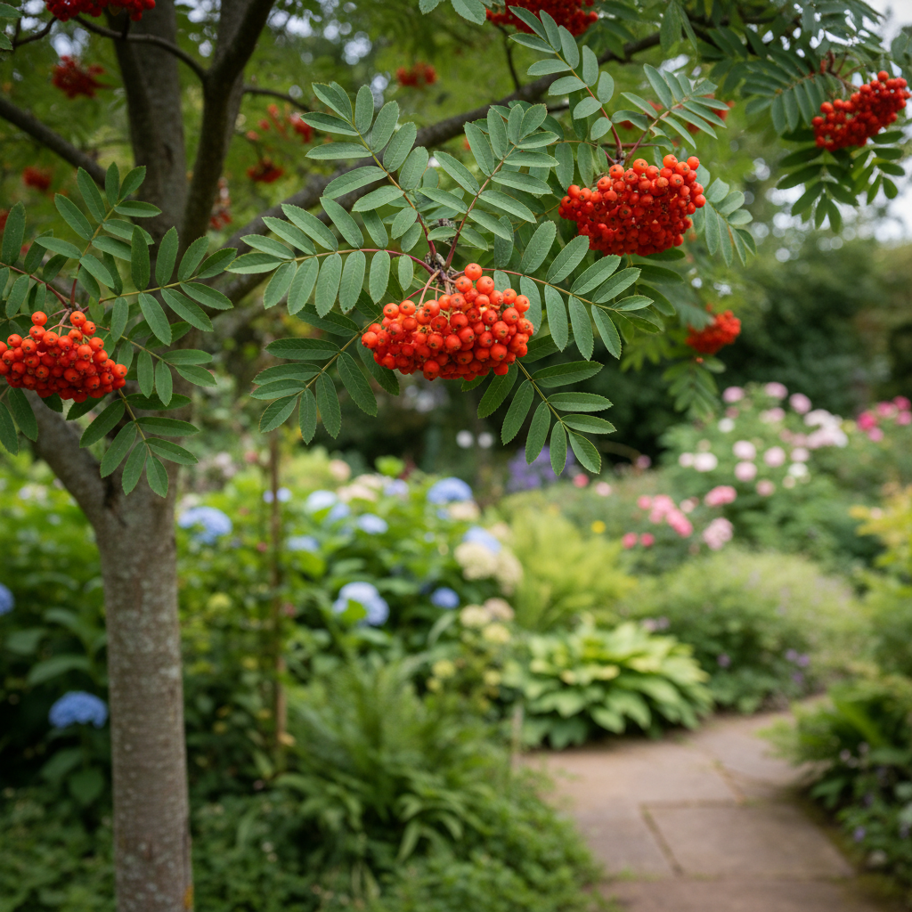 Rowan in garden setting