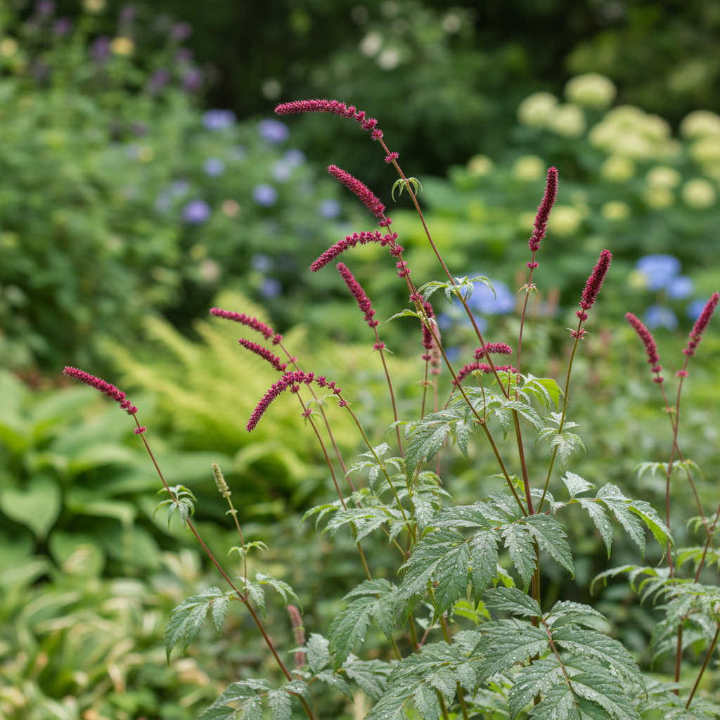 Great Burnet in garden setting