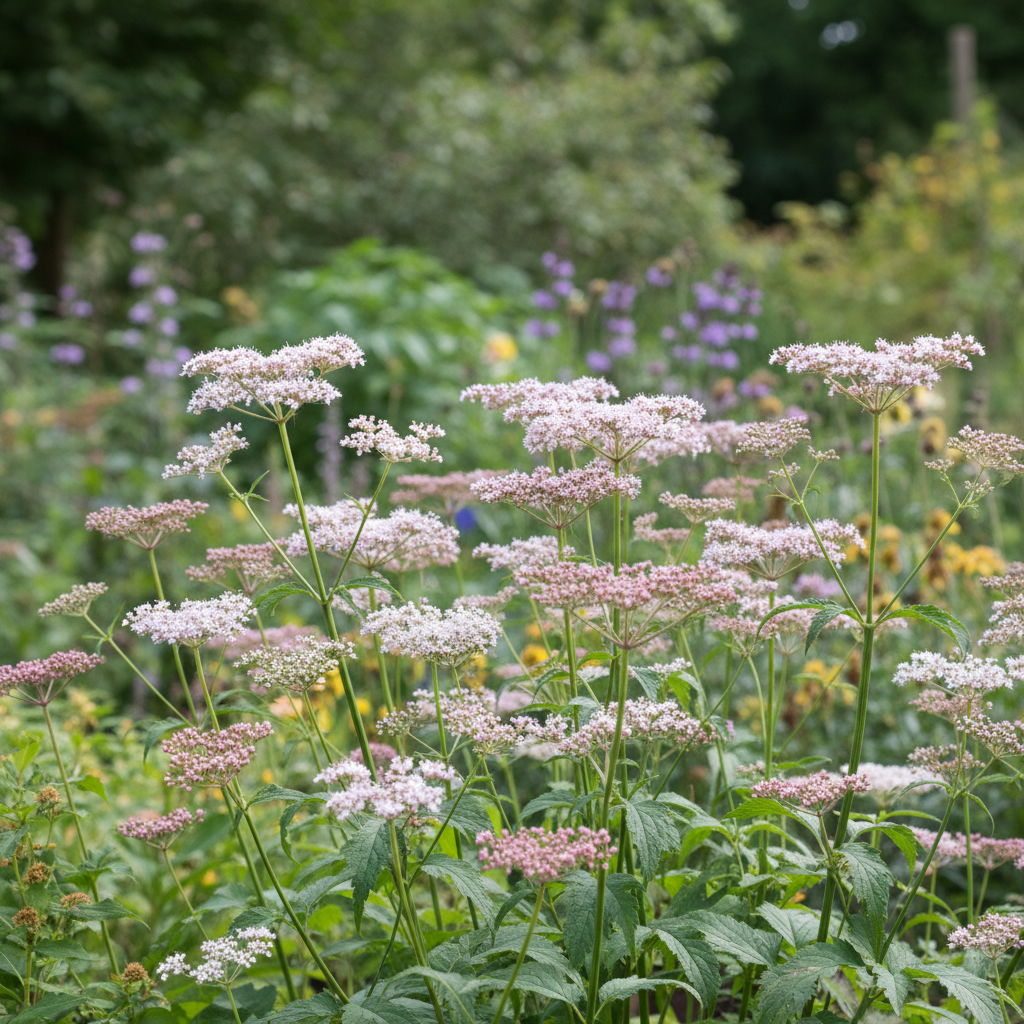 Common Valerian in garden setting