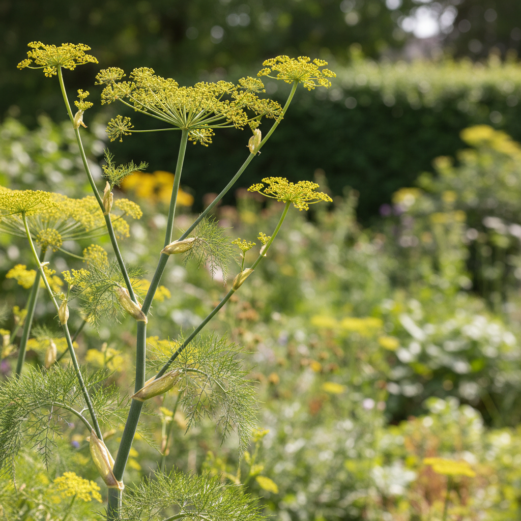 Giant Fennel in garden setting