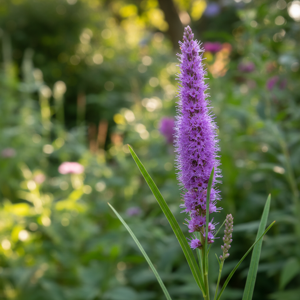 Blazing Star in garden setting