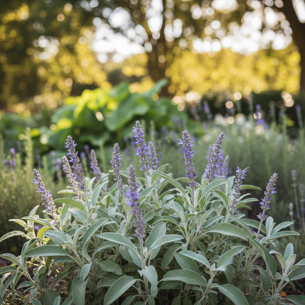 Sage in garden setting