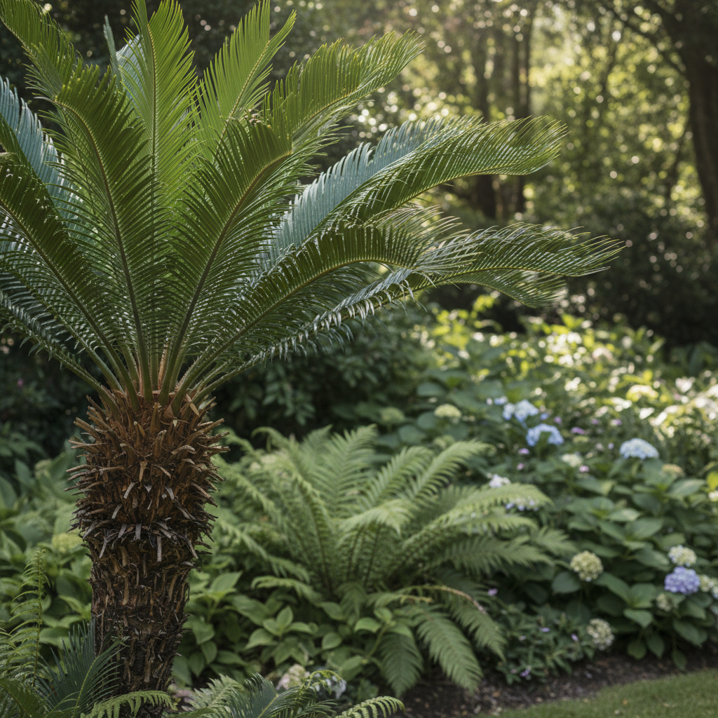 Sago Palm in garden setting