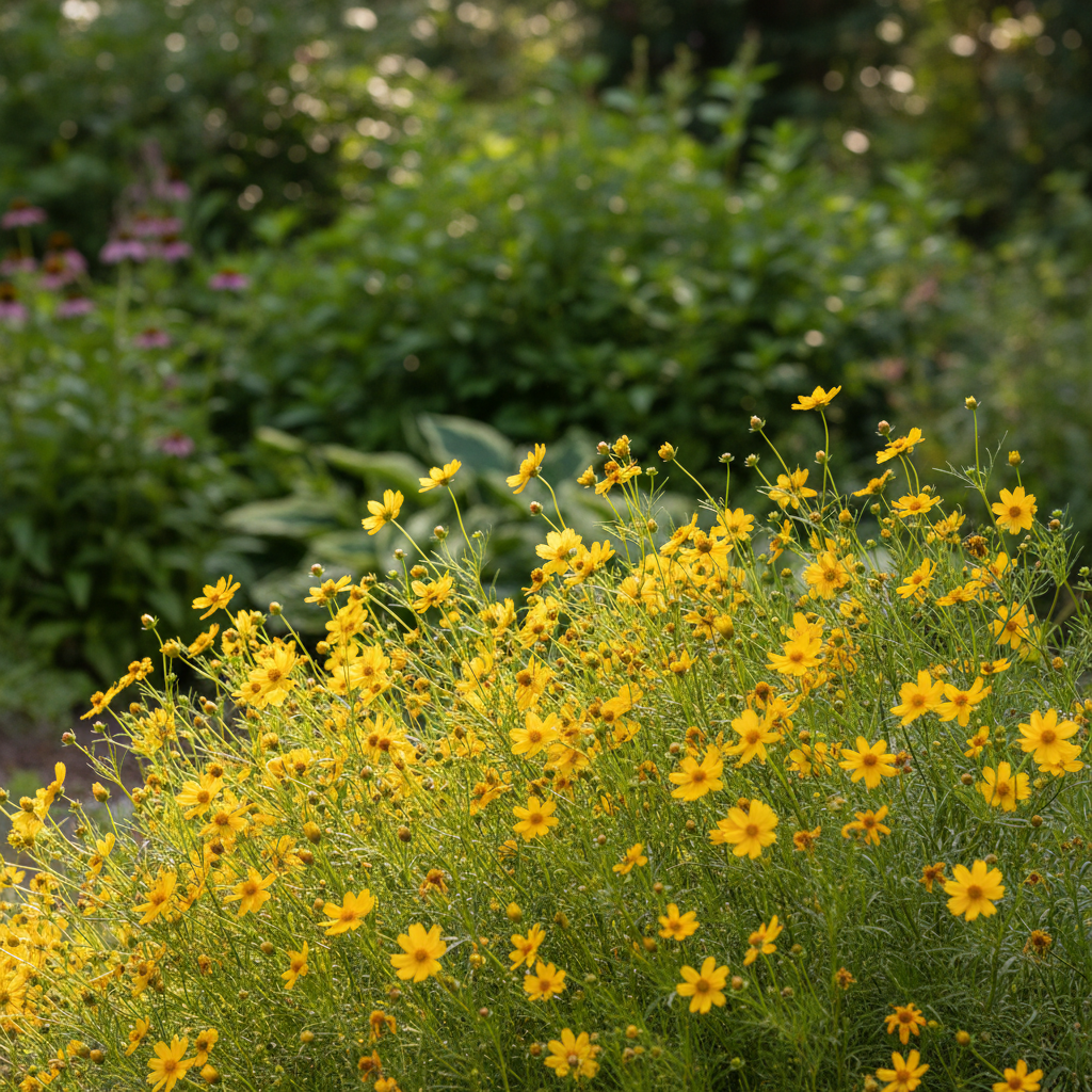 Threadleaf Coreopsis in garden setting