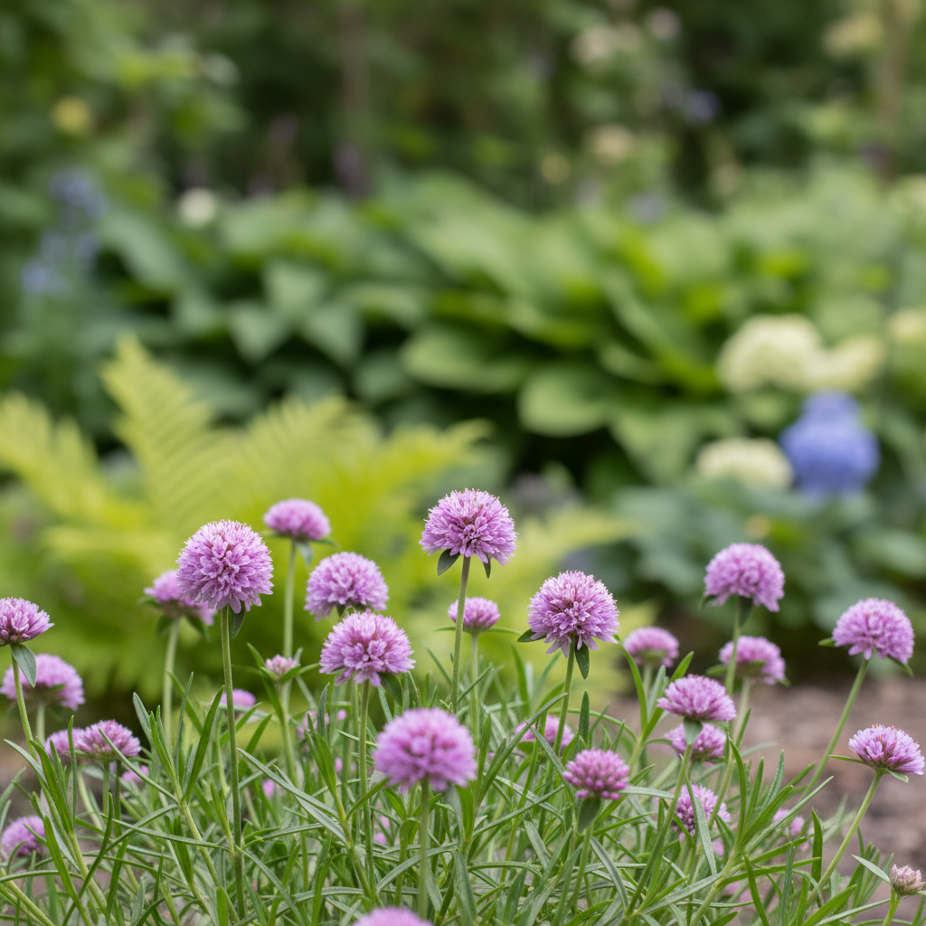 Sea Thrift in garden setting
