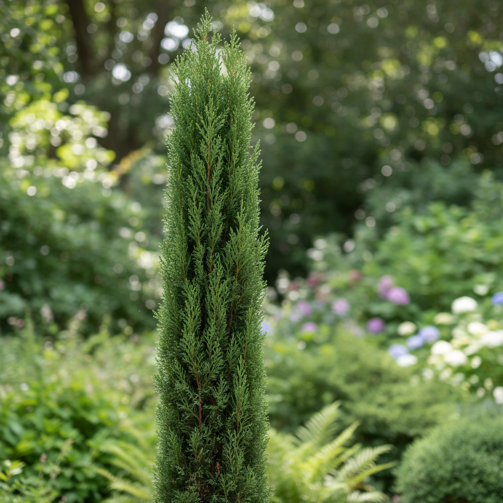 Italian Cypress in garden setting