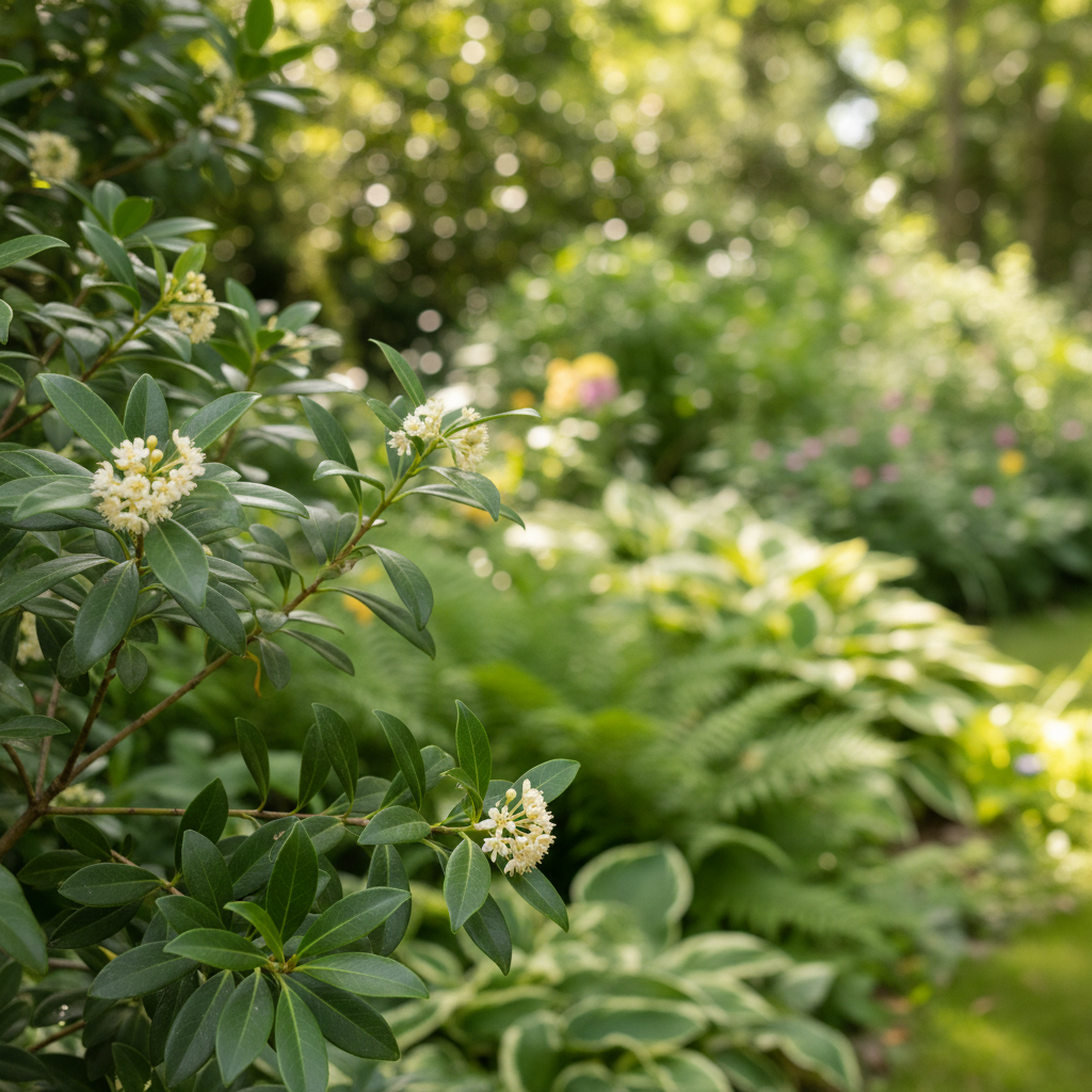 Japanese Pittosporum in garden setting