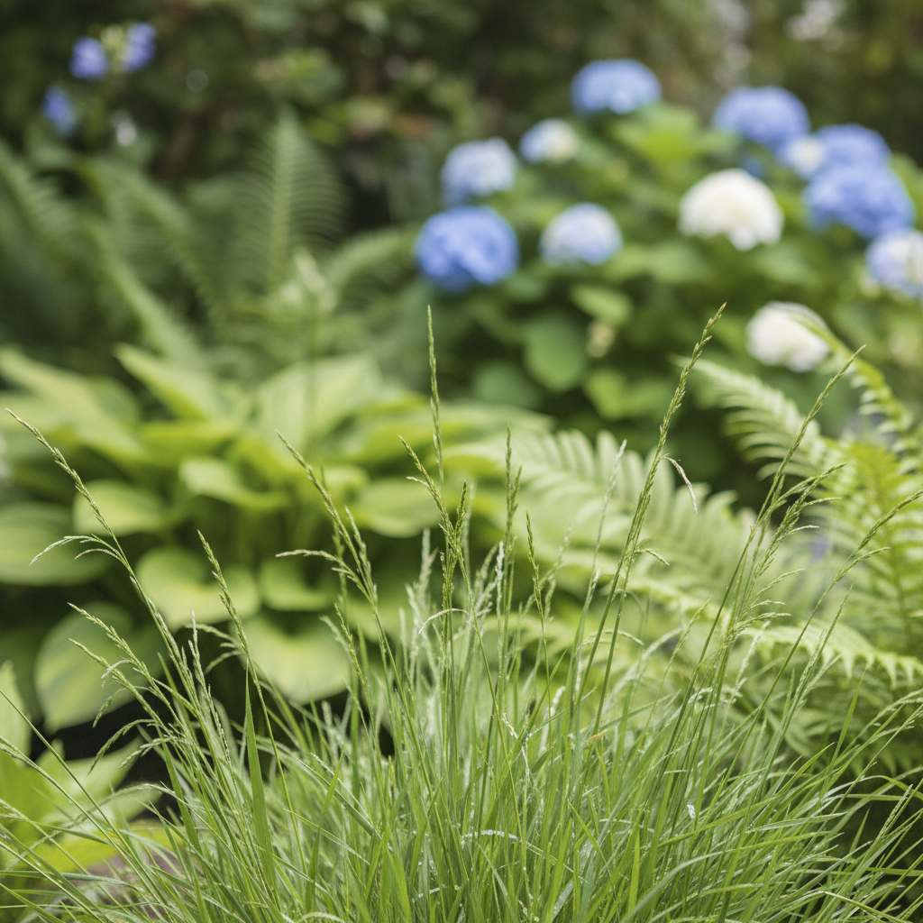 Lawn Grass in garden setting