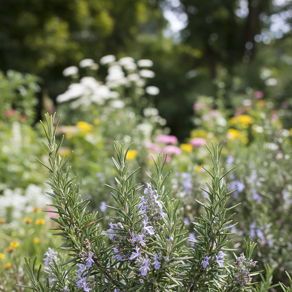 Rosemary in garden setting