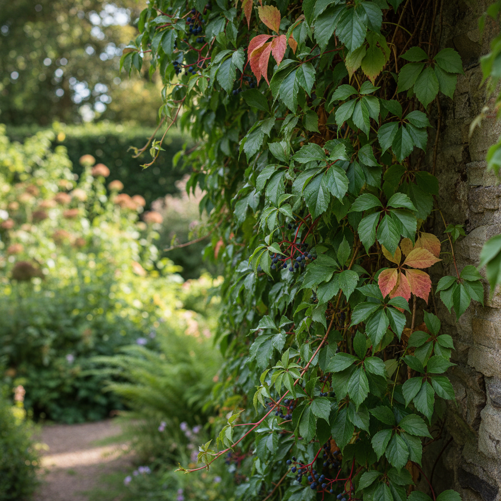 Boston Ivy in garden setting