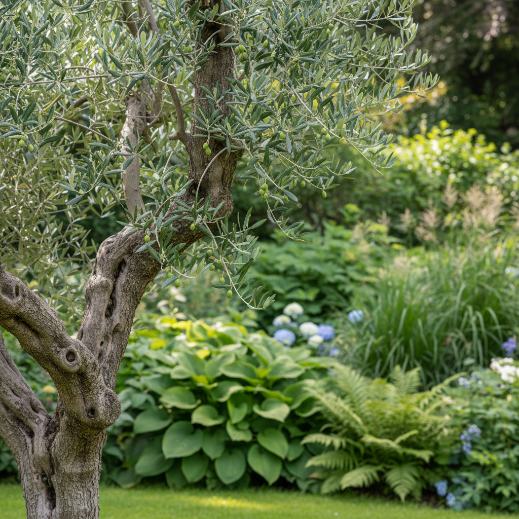 Olive Tree in garden setting