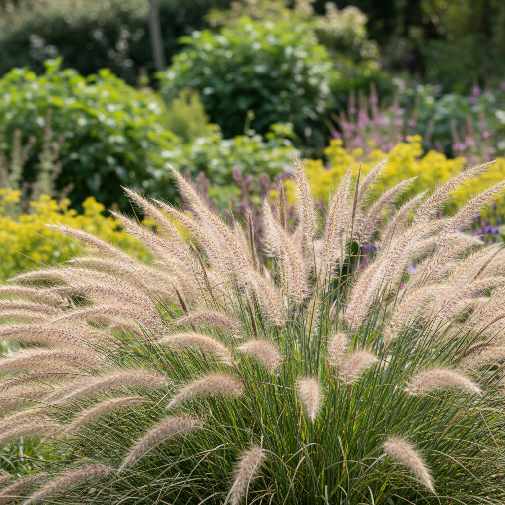 Fountain Grass in garden setting