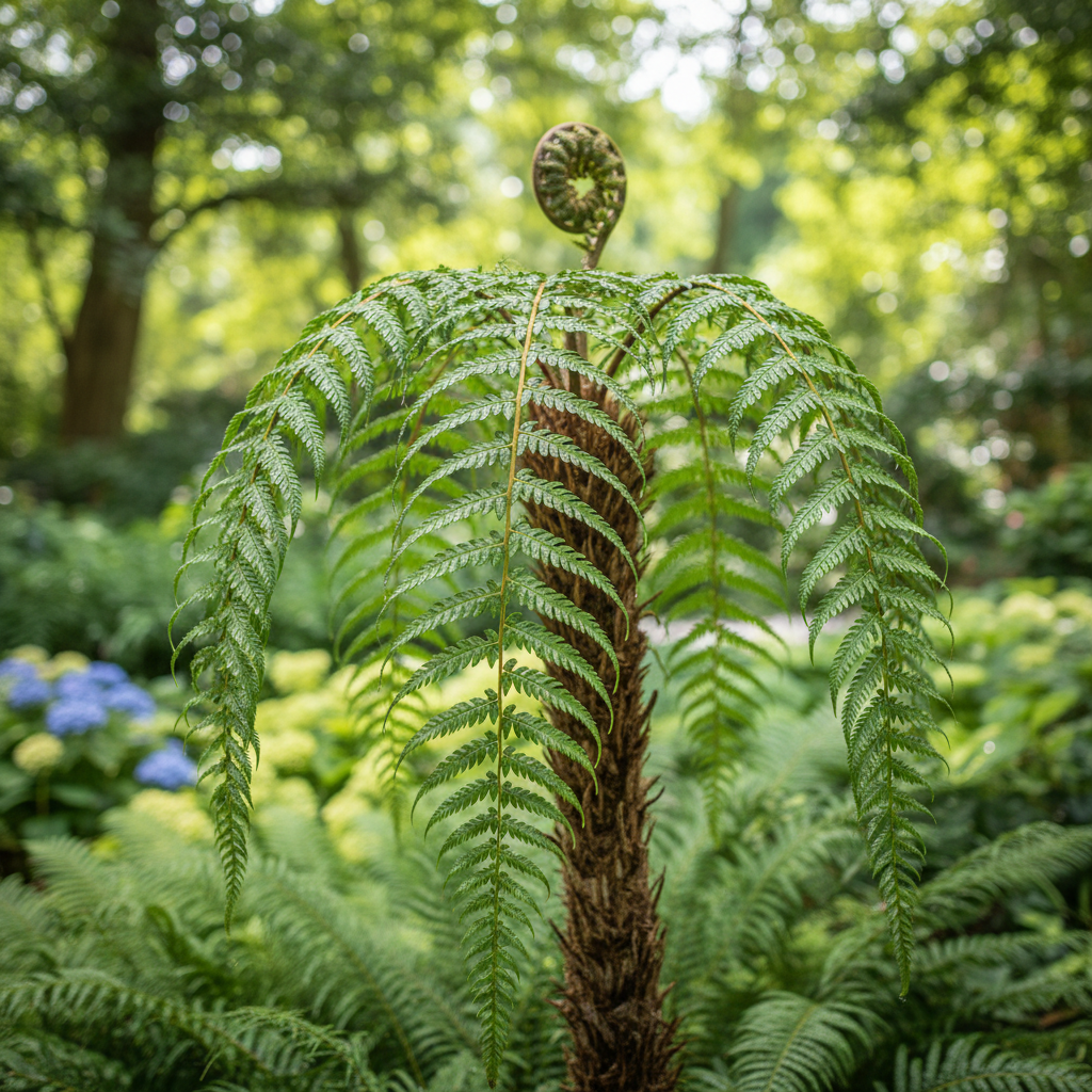 Tasmanian Tree Fern in garden setting