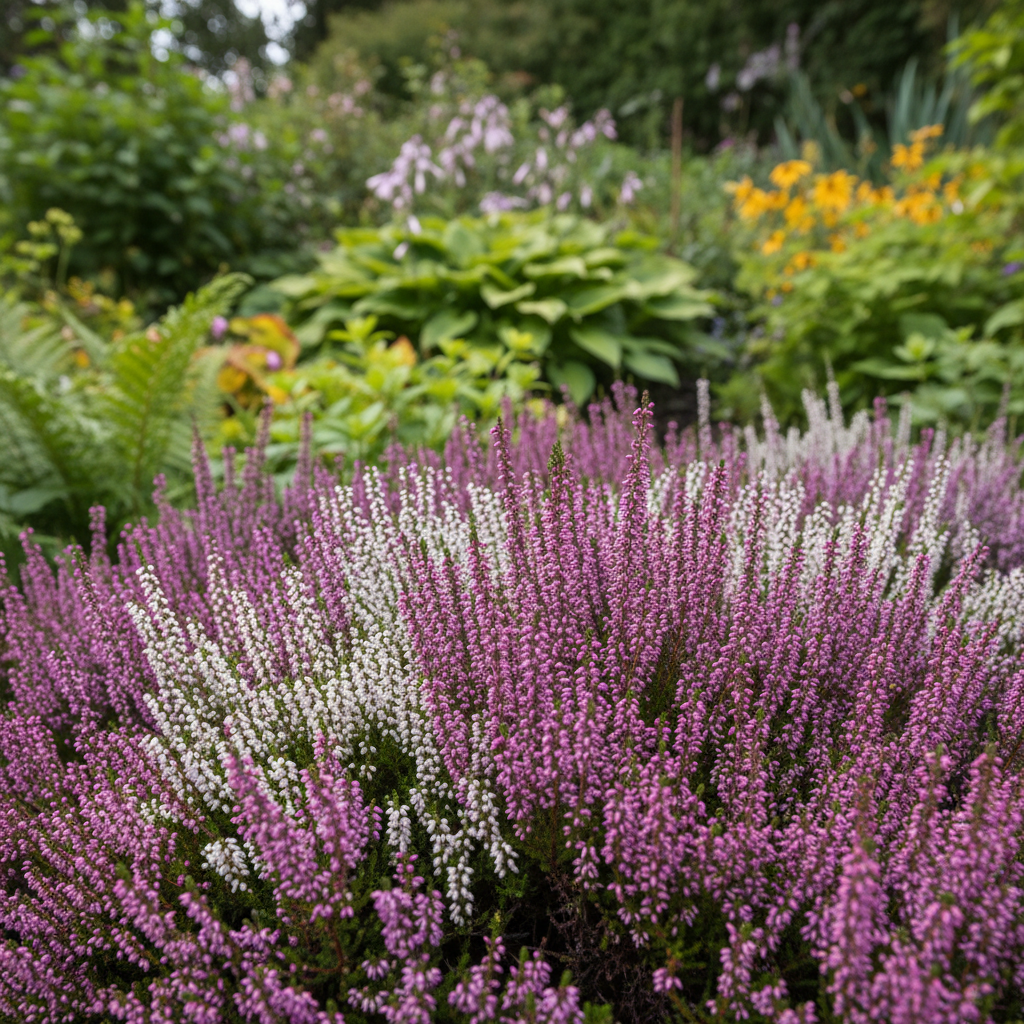 Heather in garden setting