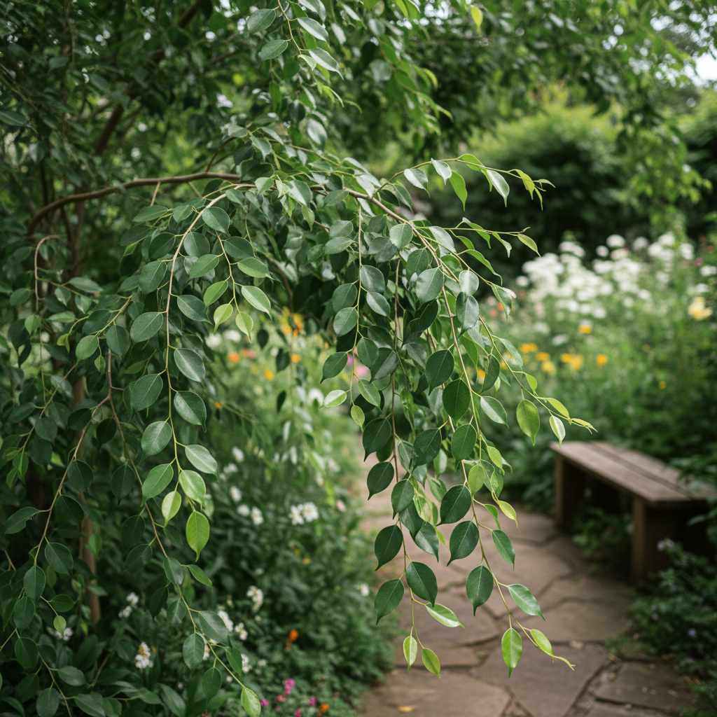 Weeping Fig in garden setting