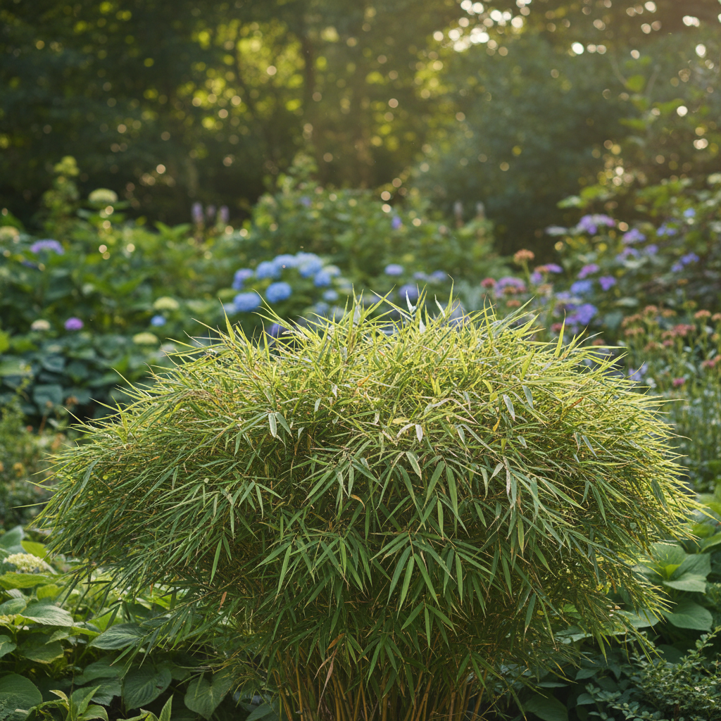 Umbrella Bamboo in garden setting