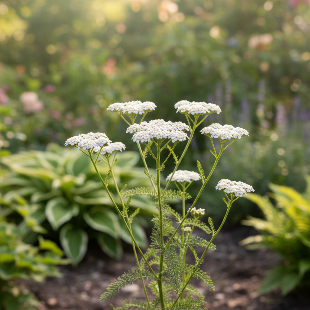 Yarrow in garden setting