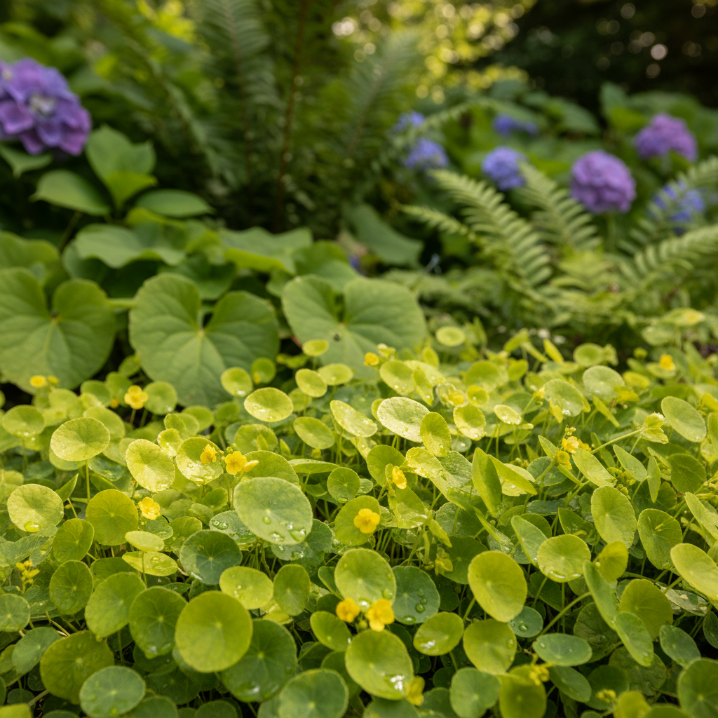 Creeping Jenny in garden setting
