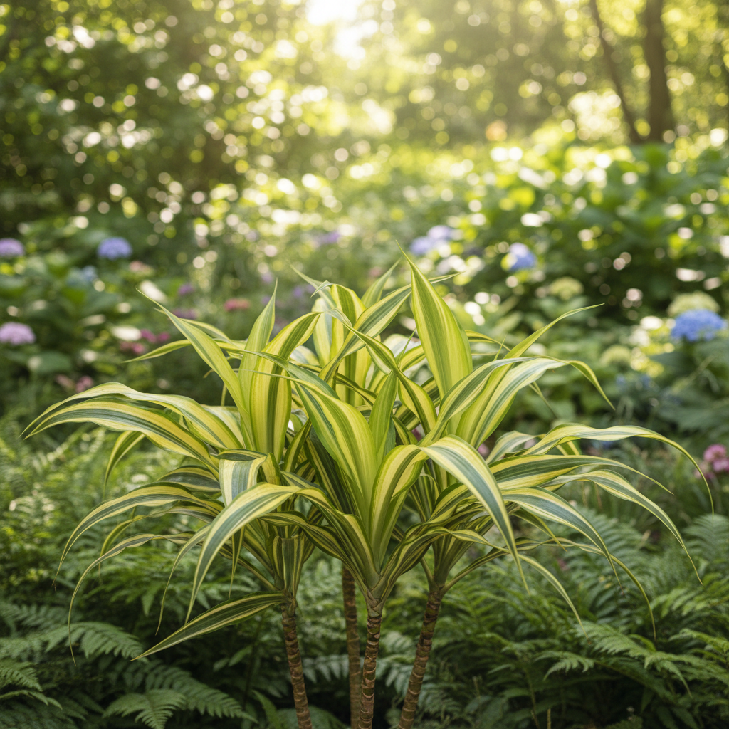 Corn Plant in garden setting