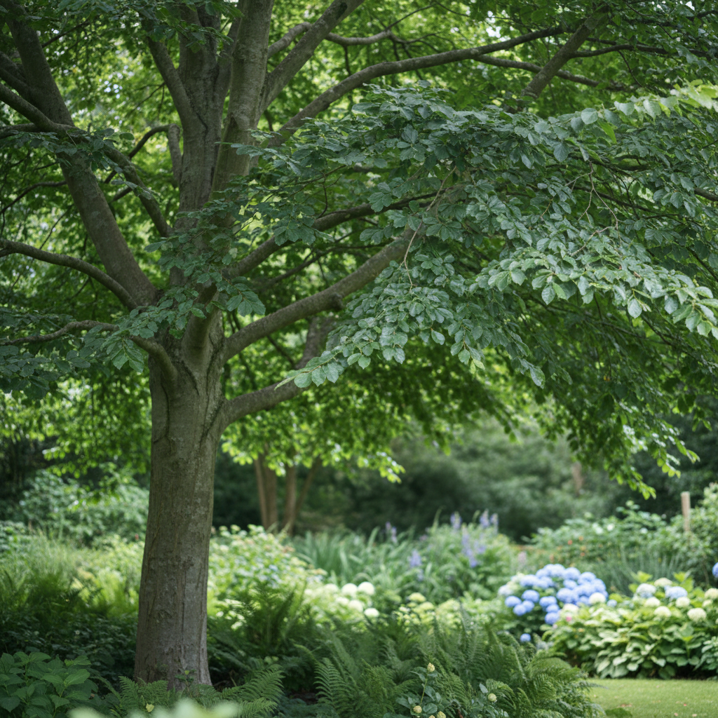 European Beech in garden setting