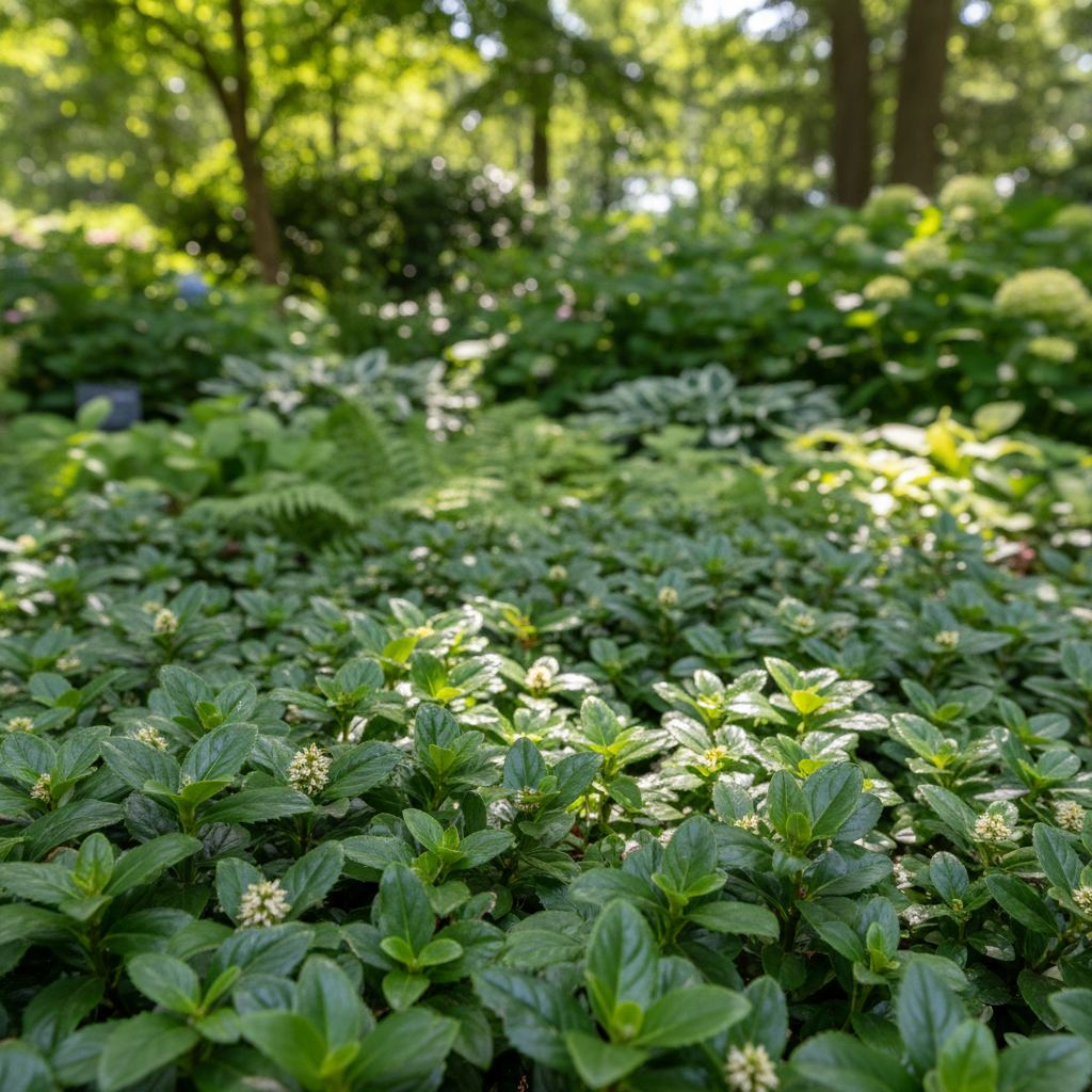 Japanese Spurge in garden setting