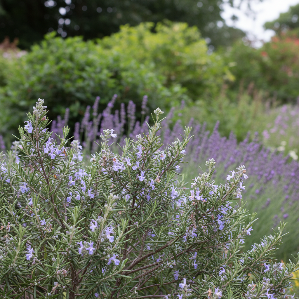 Rosemary in garden setting