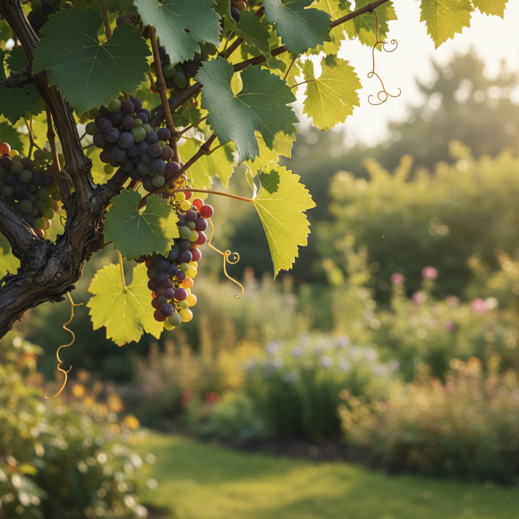Common Grape Vine in garden setting