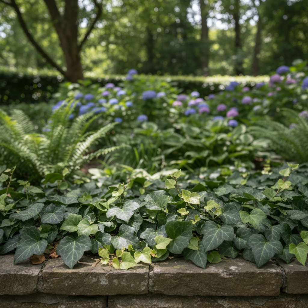Ivy in garden setting