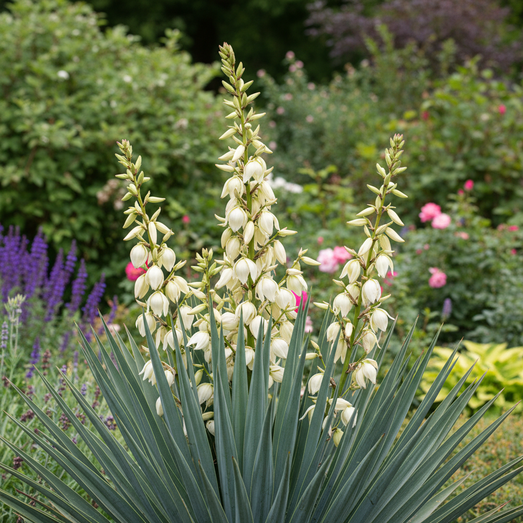 Adam's Needle in garden setting