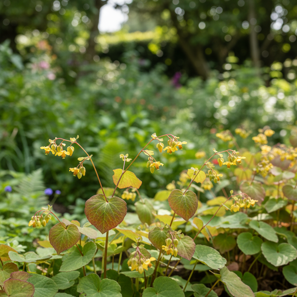 Barrenwort ‘Fröhnleiten’ in garden setting