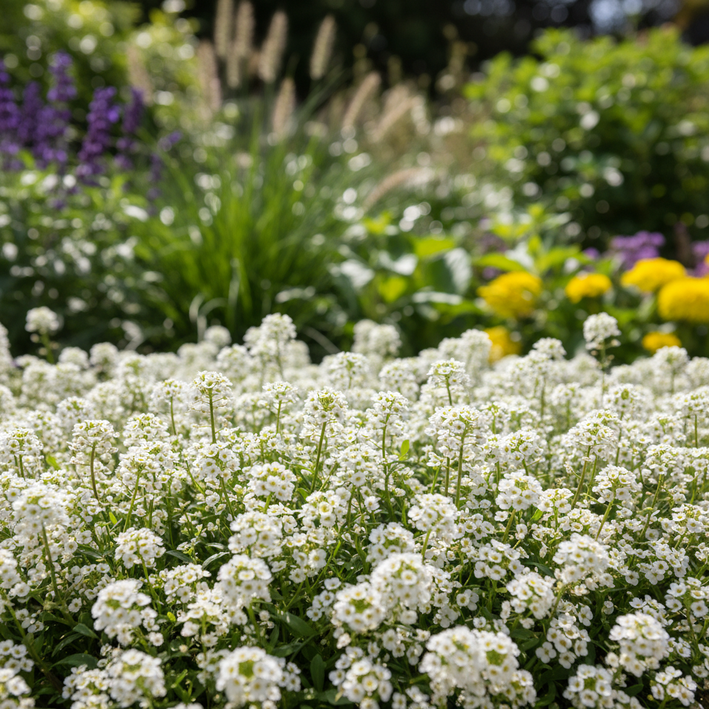 Sweet Alyssum in garden setting
