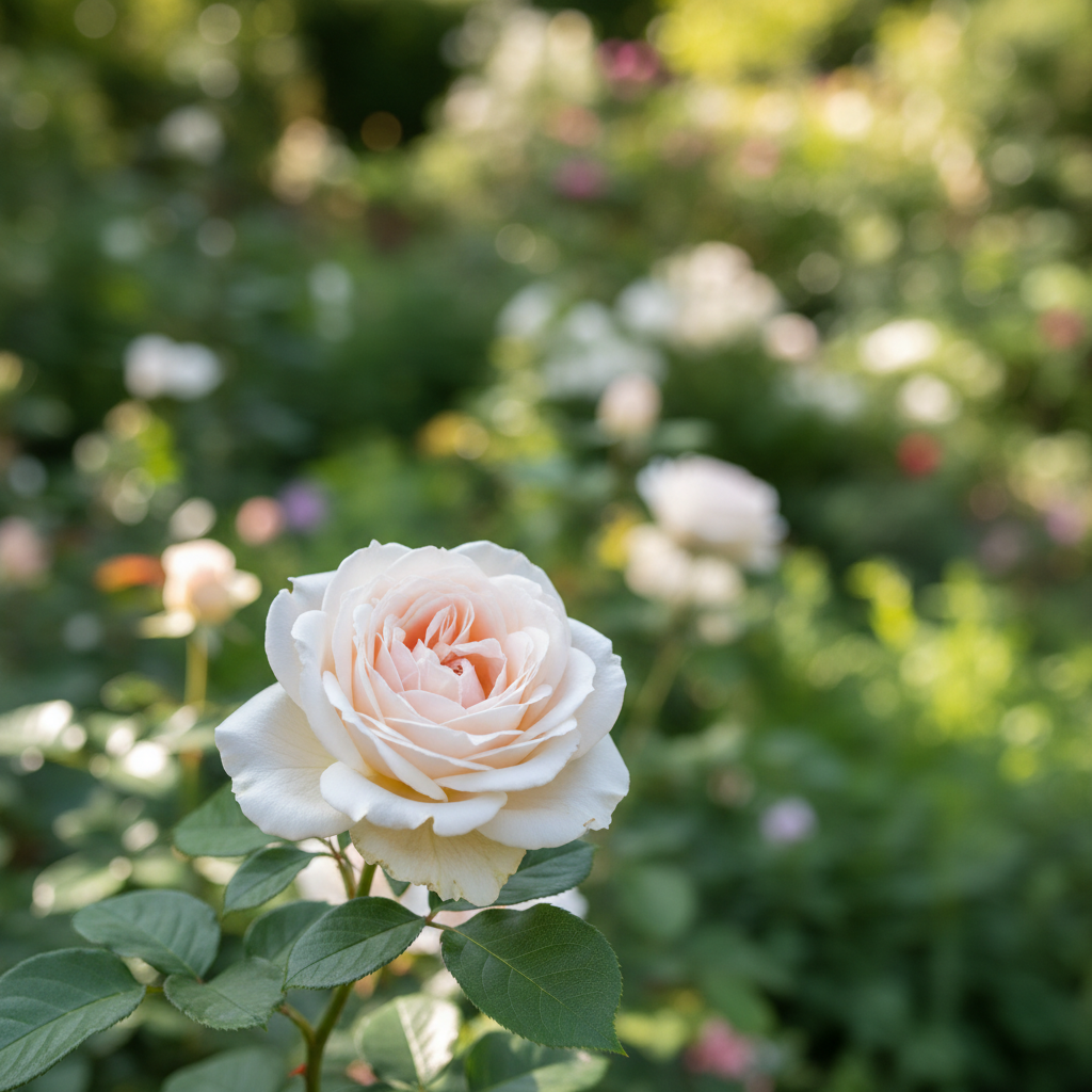 Chandos Beauty in garden setting