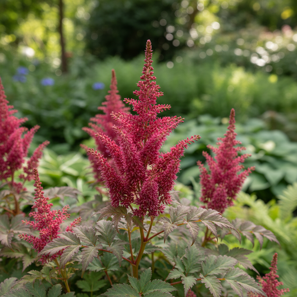 Astilbe in garden setting