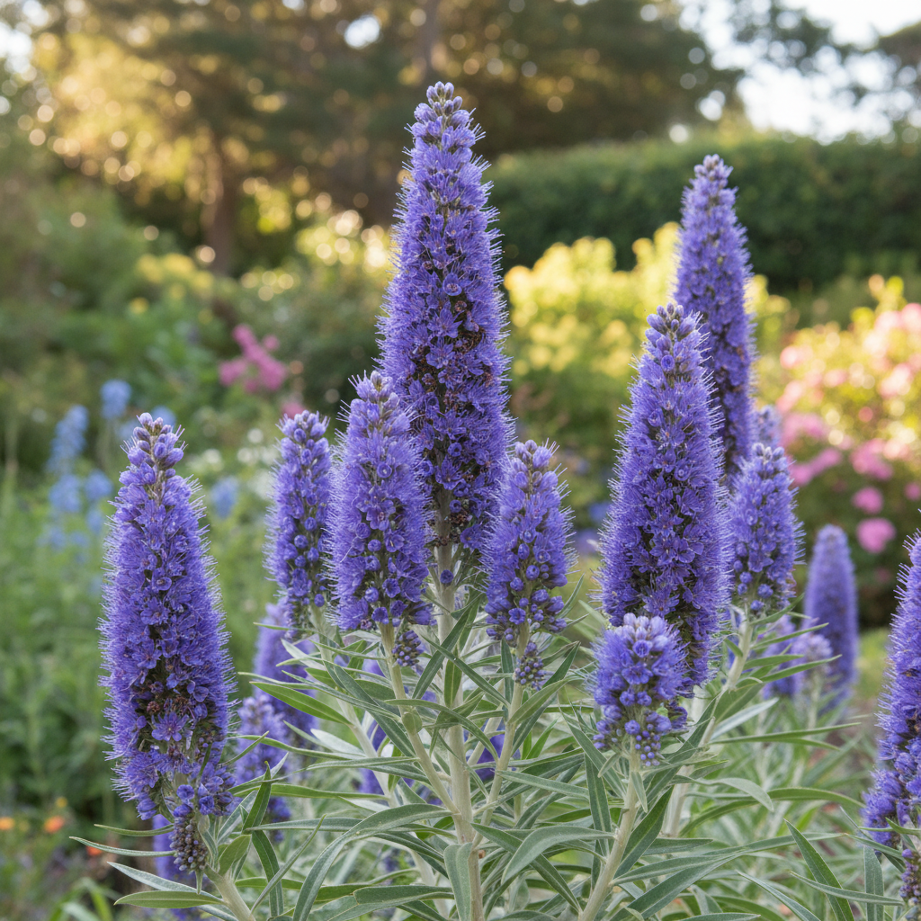 Pride of Madeira in garden setting