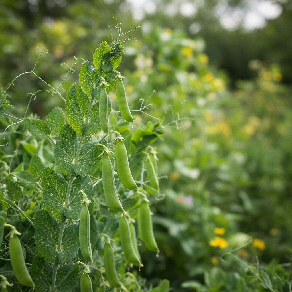 Garden Pea in garden setting